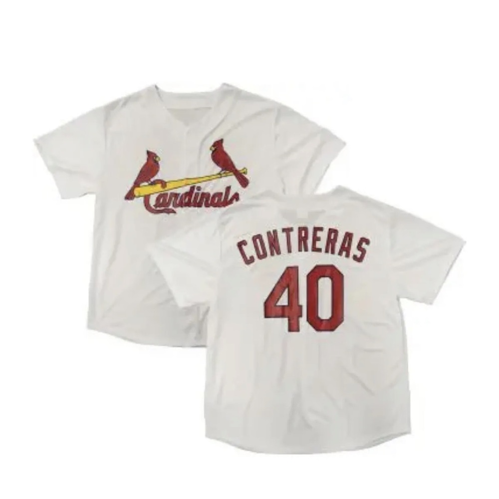ST. LOUIS CARDINALS WILLSON CONTRERAS HOME WHITE JERSEY 8/5/23 SGA In Hand